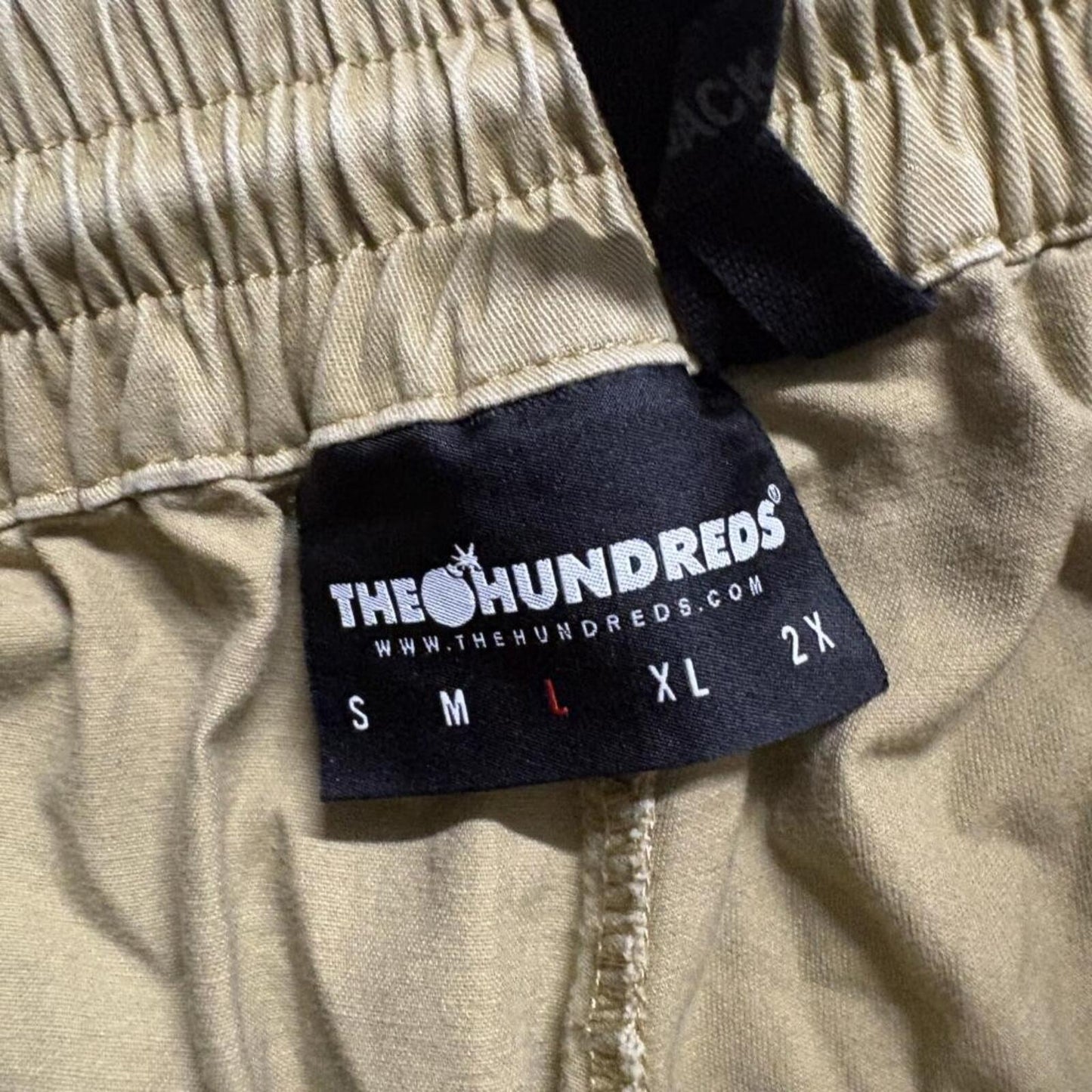The Hundreds Mens Pants XL Khaki Tan Cotton Elastic Drawstring Waist Chino