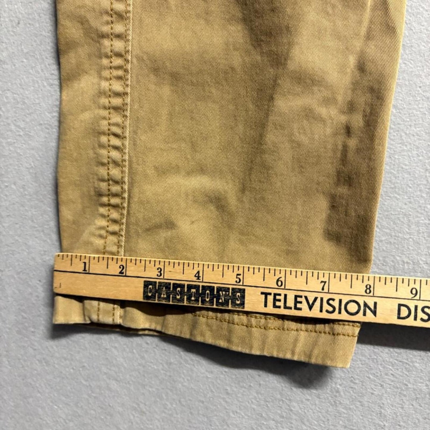 Hollister Cargo Pants Mens 36x32 Khaki Tan Stretch Cotton Straight Leg Utility