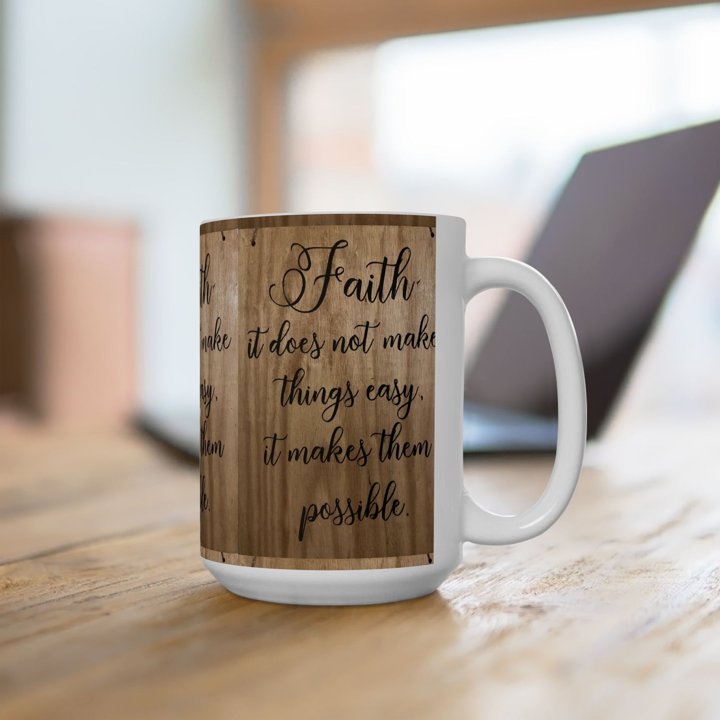 Faith Coffee Ceramic Mug, (11oz, 15oz) Printify