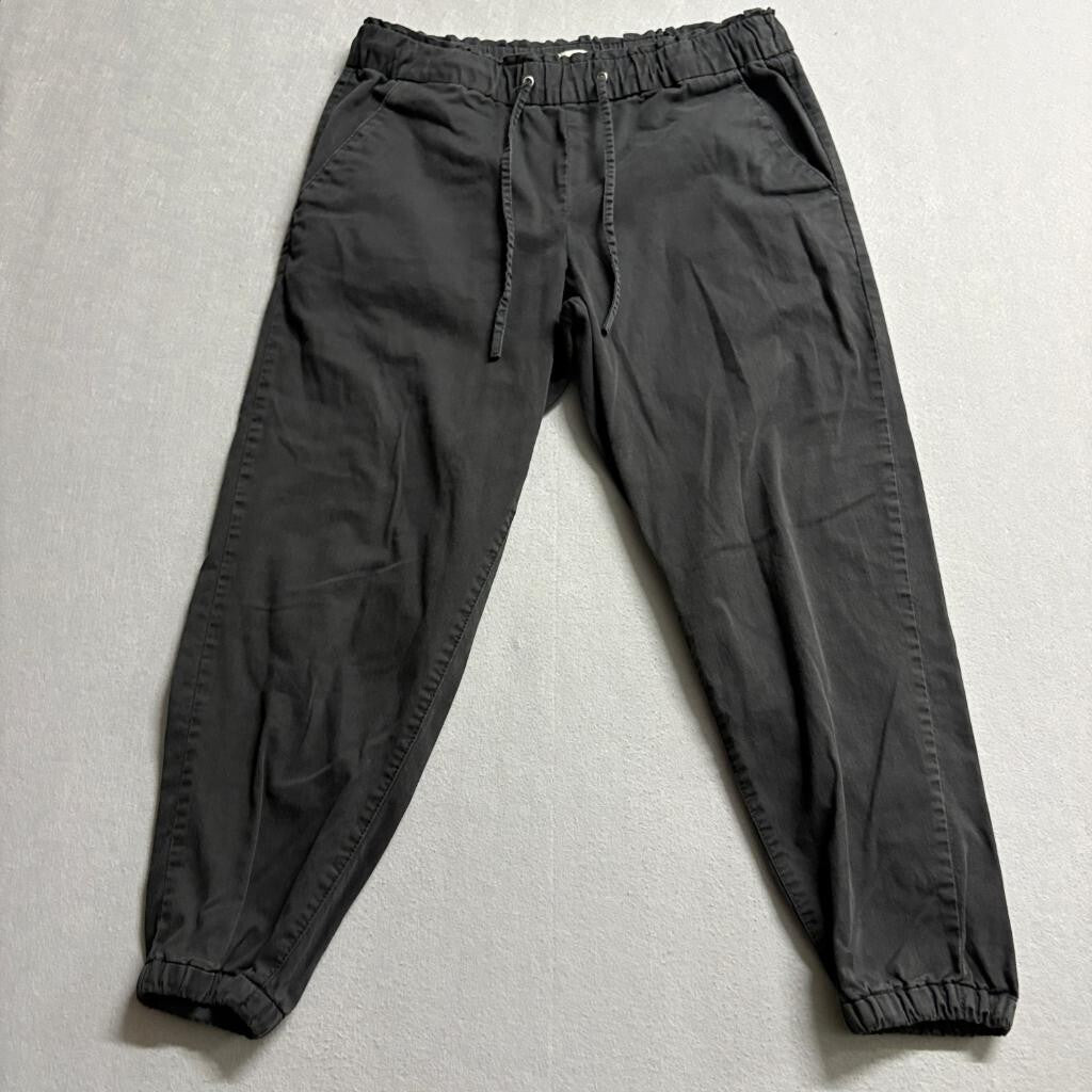 Levi's Women's Jogger Pants Size L Black Drawstring Elastic Waist Cotton Blend