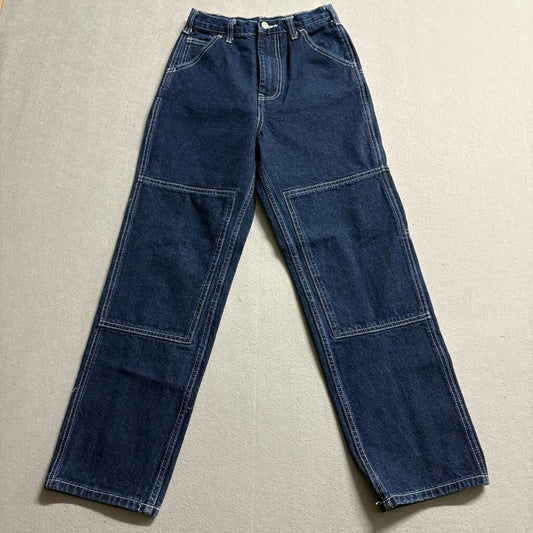 John Galt Brandy Melville Double Knee Carpenter Jeans Womens Small Blue Denim