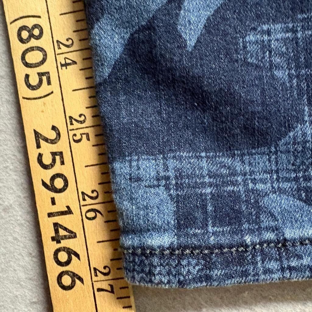 EV1 Ellen DeGeneres Womens Camo Jeans Size 18 Blue Camouflage Stretch Denim