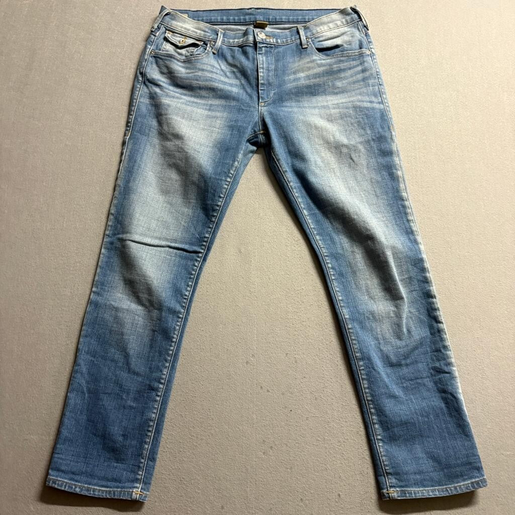 True Religion Audrey Slim Boyfriend Jeans Womens Size 30 Blue Denim Stretch USA