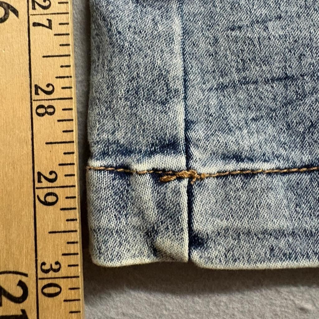 Derek Heart Flare Jeans Womens Size 9 Blue Denim Lace Up Belt Back Zip Y2K Style