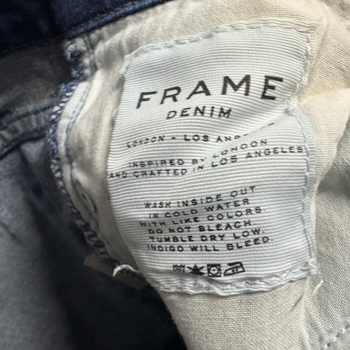 Frame Denim Le Skinny de Jeanne Jeans Womens 24 Distressed Ripped Blue Stretch