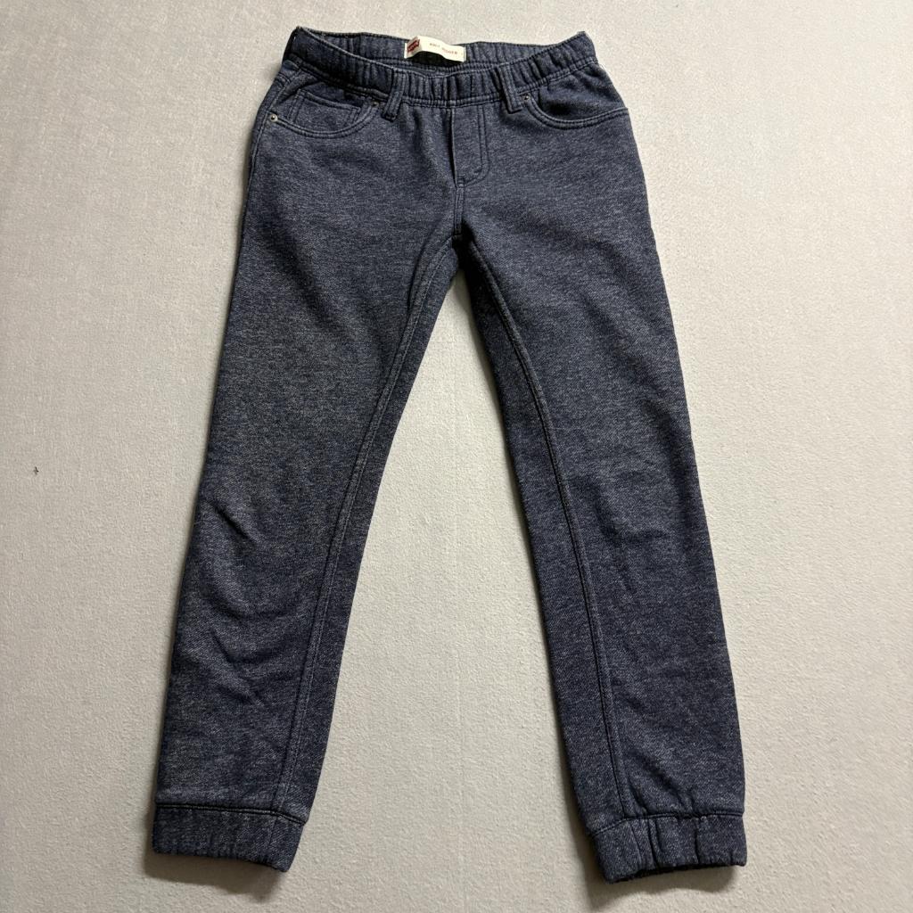 Levis Boys Knit Jogger Pants Size M 10-12 Blue Heather Fleece Sweatpants