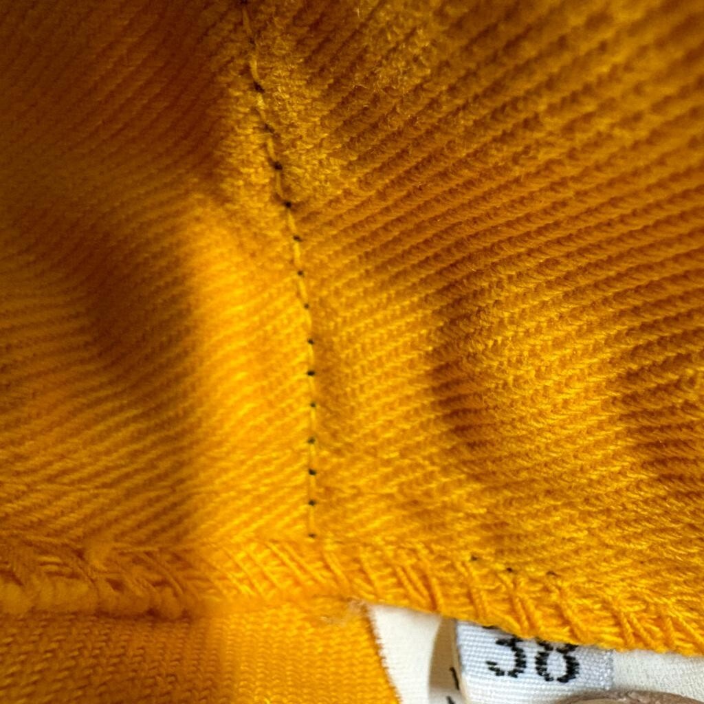 Rodin Vintage Womens Jeans Size 38 Yellow Cotton Denim Straight Leg Made in USA