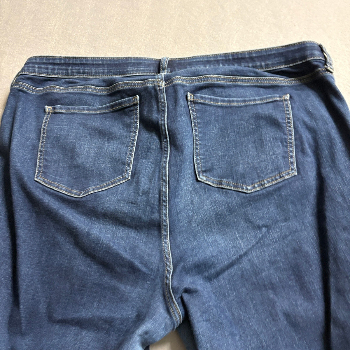 Torrid Sky High Skinny Jeans Womens 22 Short Blue Raw Fray Hem Stretch Denim