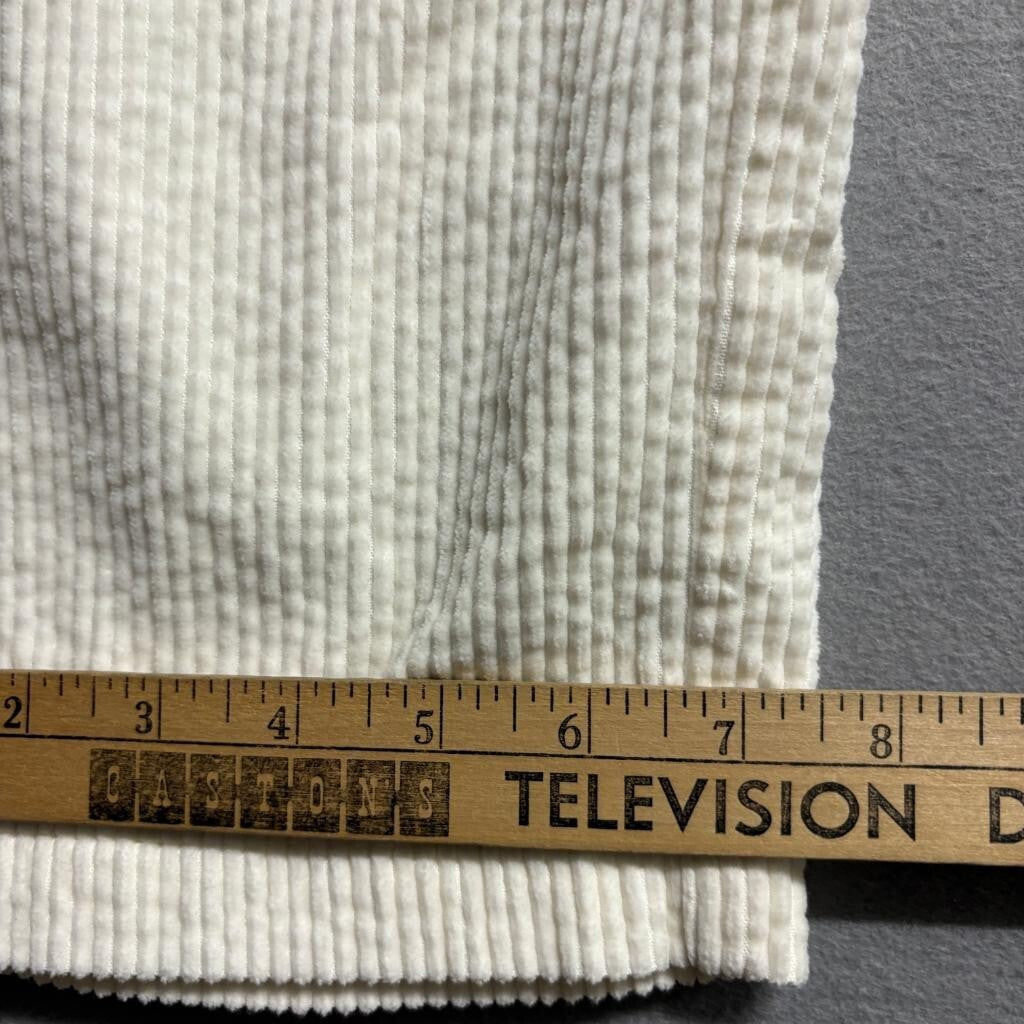 Moon River Corduroy Pants Womens Small Cream Ivory Belted Elastic Waist Cotton