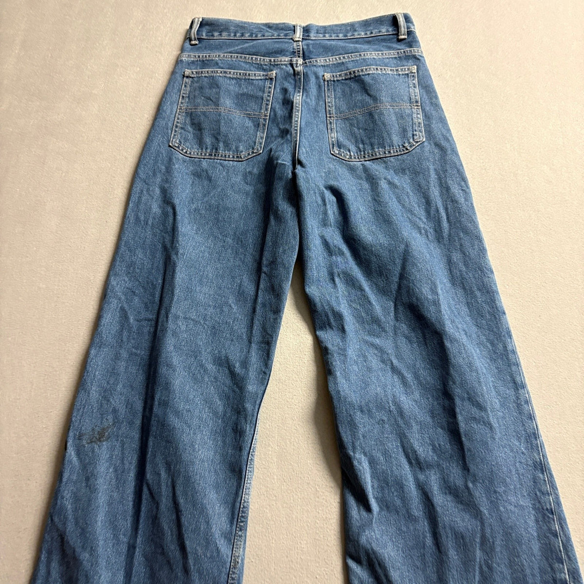 Zara Wide Leg Jeans Womens Size 8 Blue Denim High Rise 100% Cotton
