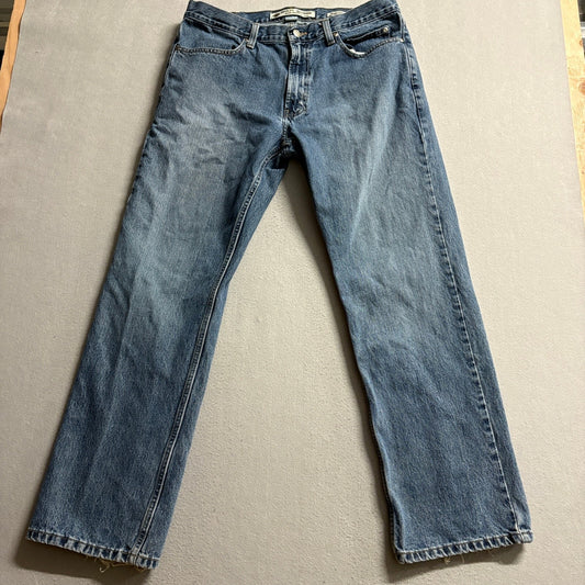 Harley-Davidson Genuine MotorClothes Jeans Mens 36x32 Blue Denim Boot Cut