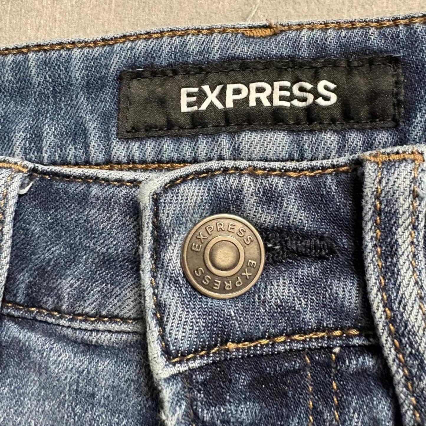 Express Jeans Mens 30x30 Slim Fit Blue Stretch Soft Cotton Denim