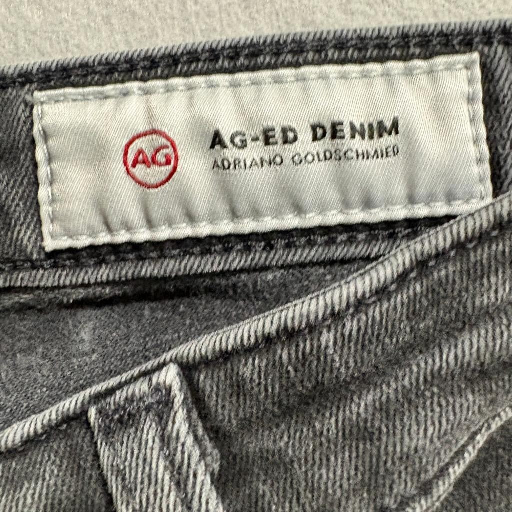 AG Adriano Goldschmied The Legging Ankle Jeans Womens 26R Gray Super Skinny Raw