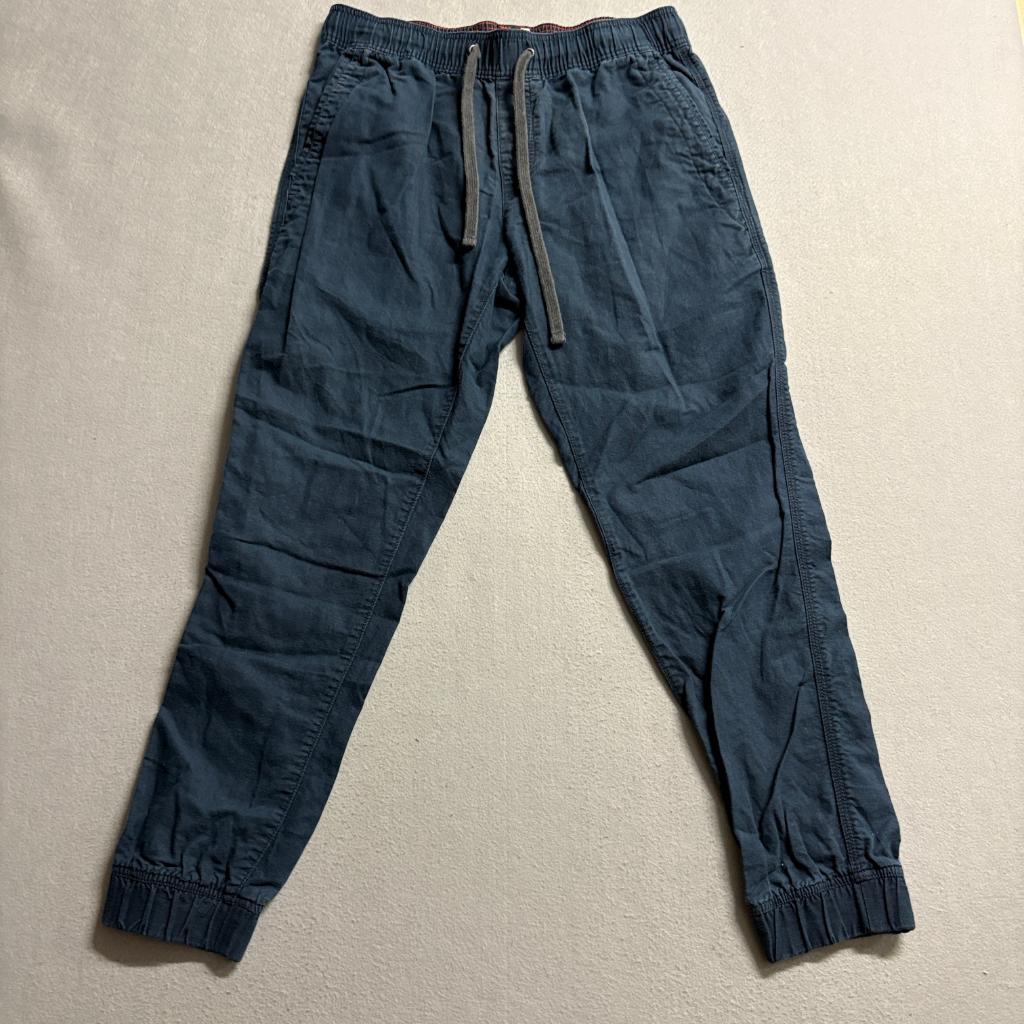JackThreads Mens Jogger Pants Size M Navy Blue Cotton Drawstring Elastic Waist