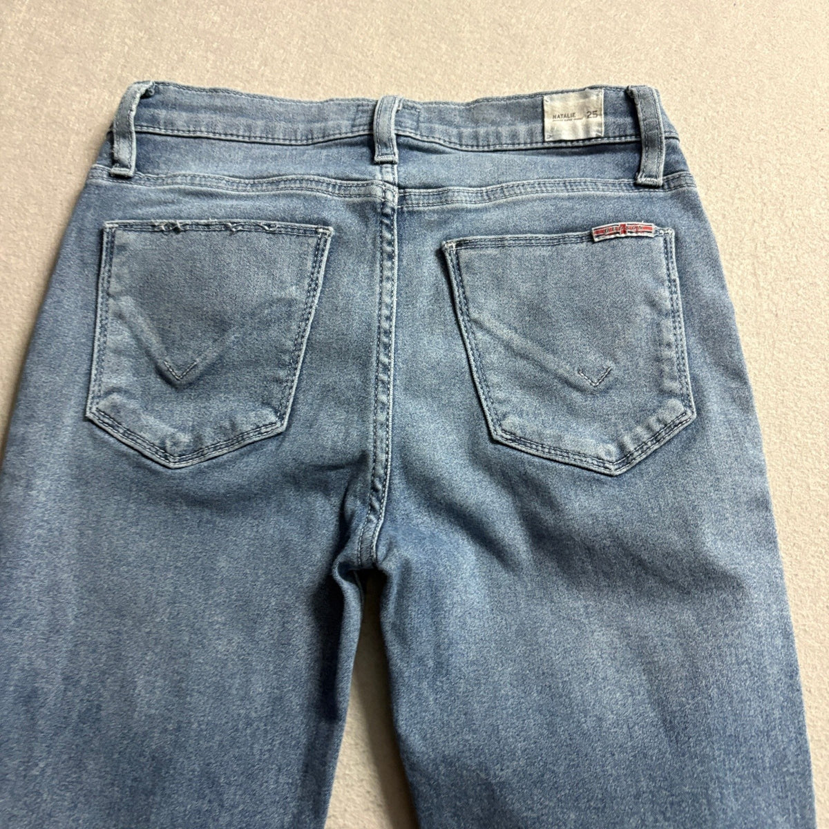 Hudson Natalie Midrise Super Skinny Jeans Womens Size 25 Blue Denim Stretch