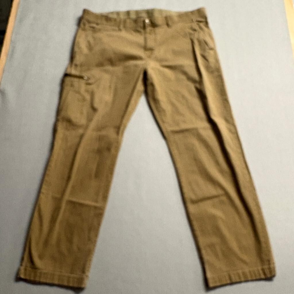 Weatherproof Vintage Mens Pants 40x32 Honey Brown Stretch Utility Canvas Cargo