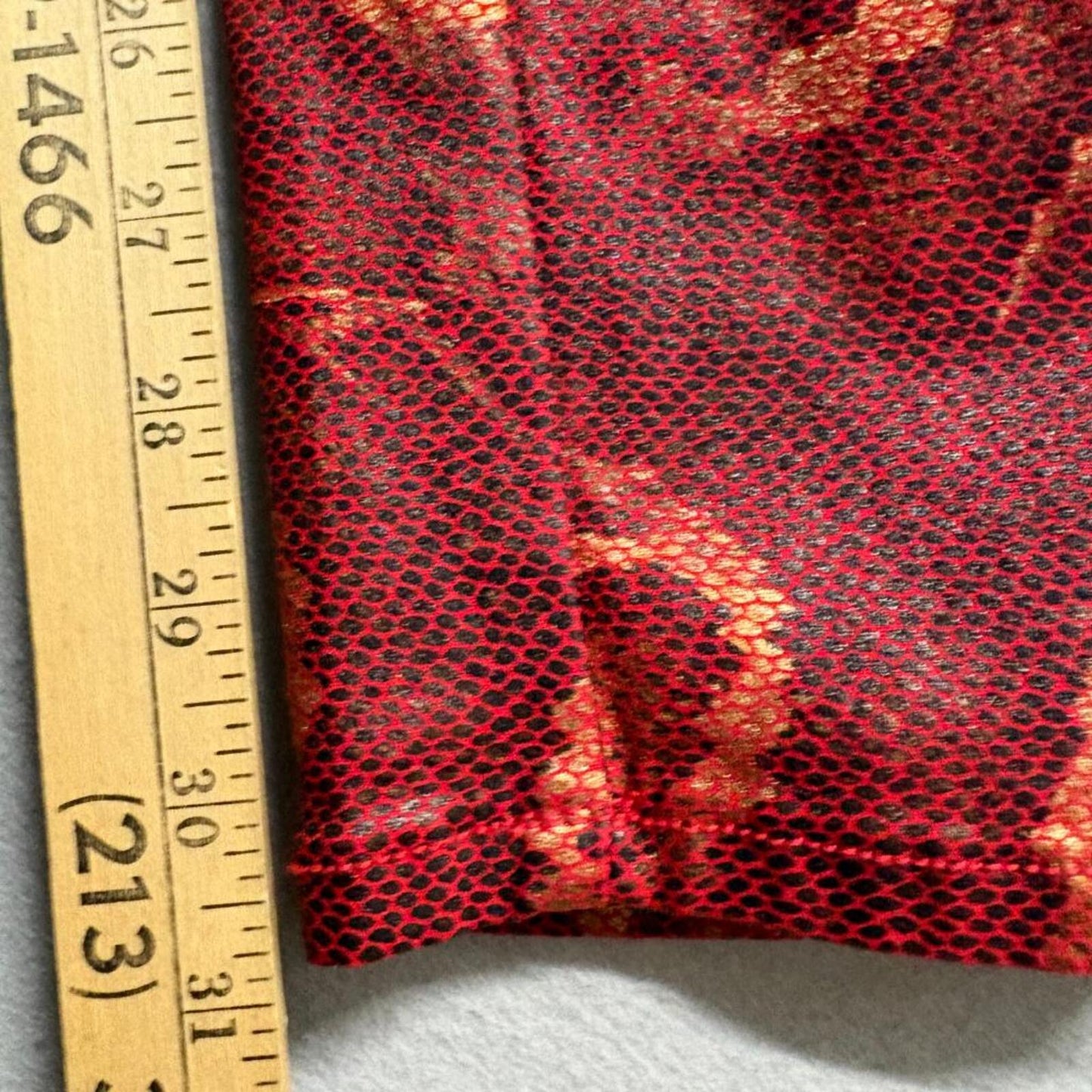 JC & JQ Jeans Womens XL Red Gold Snakeskin Print Stretch Skinny High Rise Pants