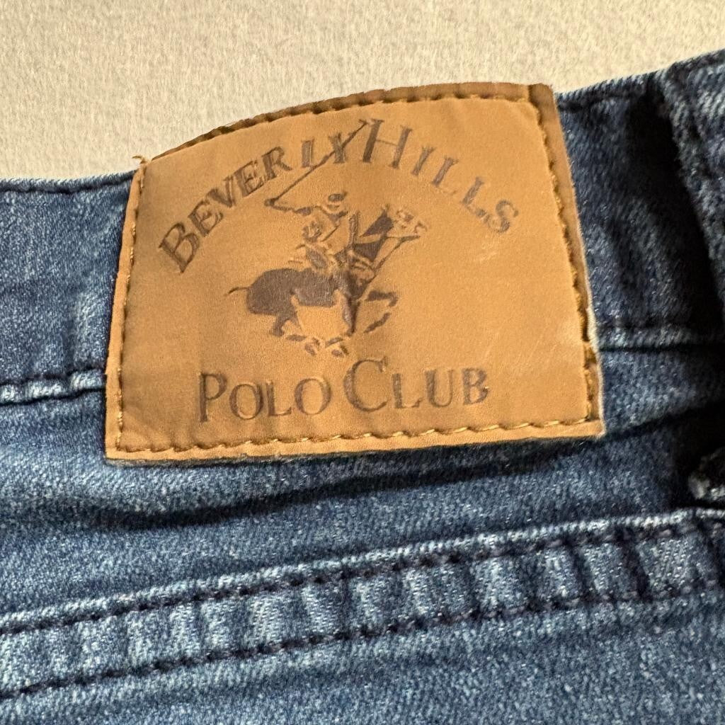 Beverly Hills Polo Club Jeans Mens 34x30 Blue Denim Stretch Straight Leg