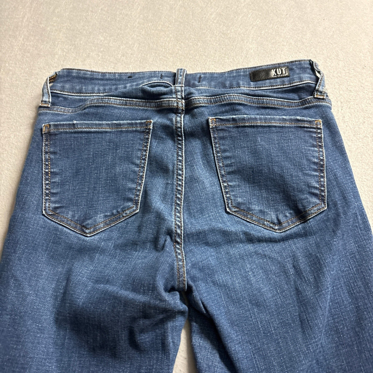 KUT from the Kloth Skinny Jeans Womens 4 Blue Ankle Raw Raw Hem Stretch Denim