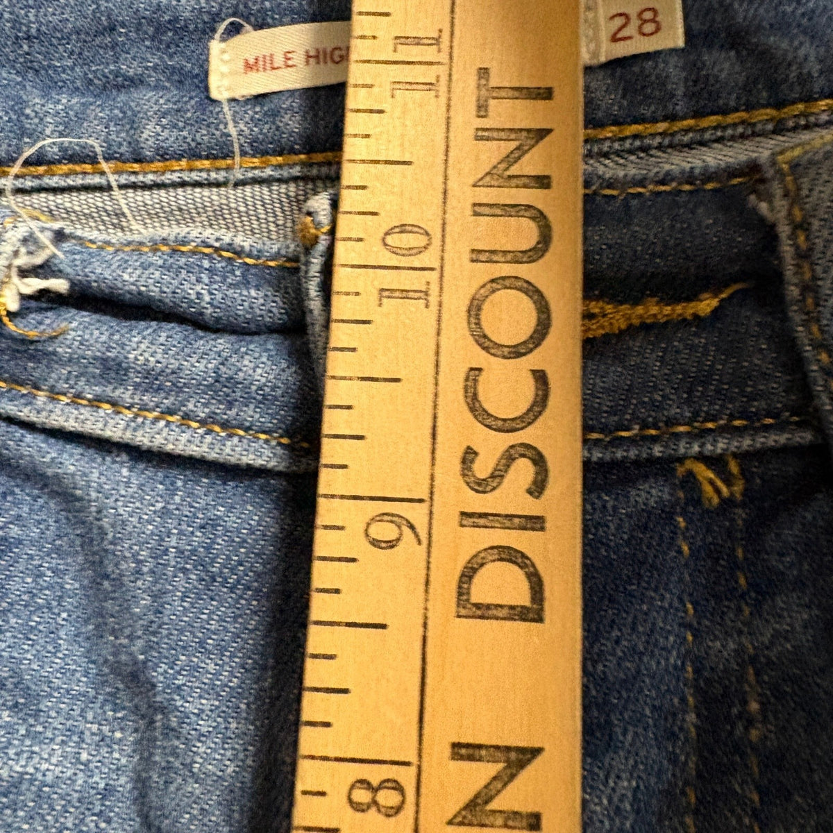 Levi's Mile High Super Skinny Jeans Womens 28 Blue Denim High Rise Stretch