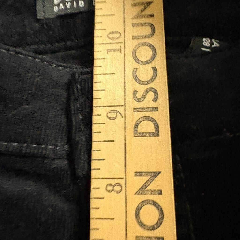 Buffalo David Bitton Nyla Corduroy Pants Womens 6/28 Black Straight Leg Stretch