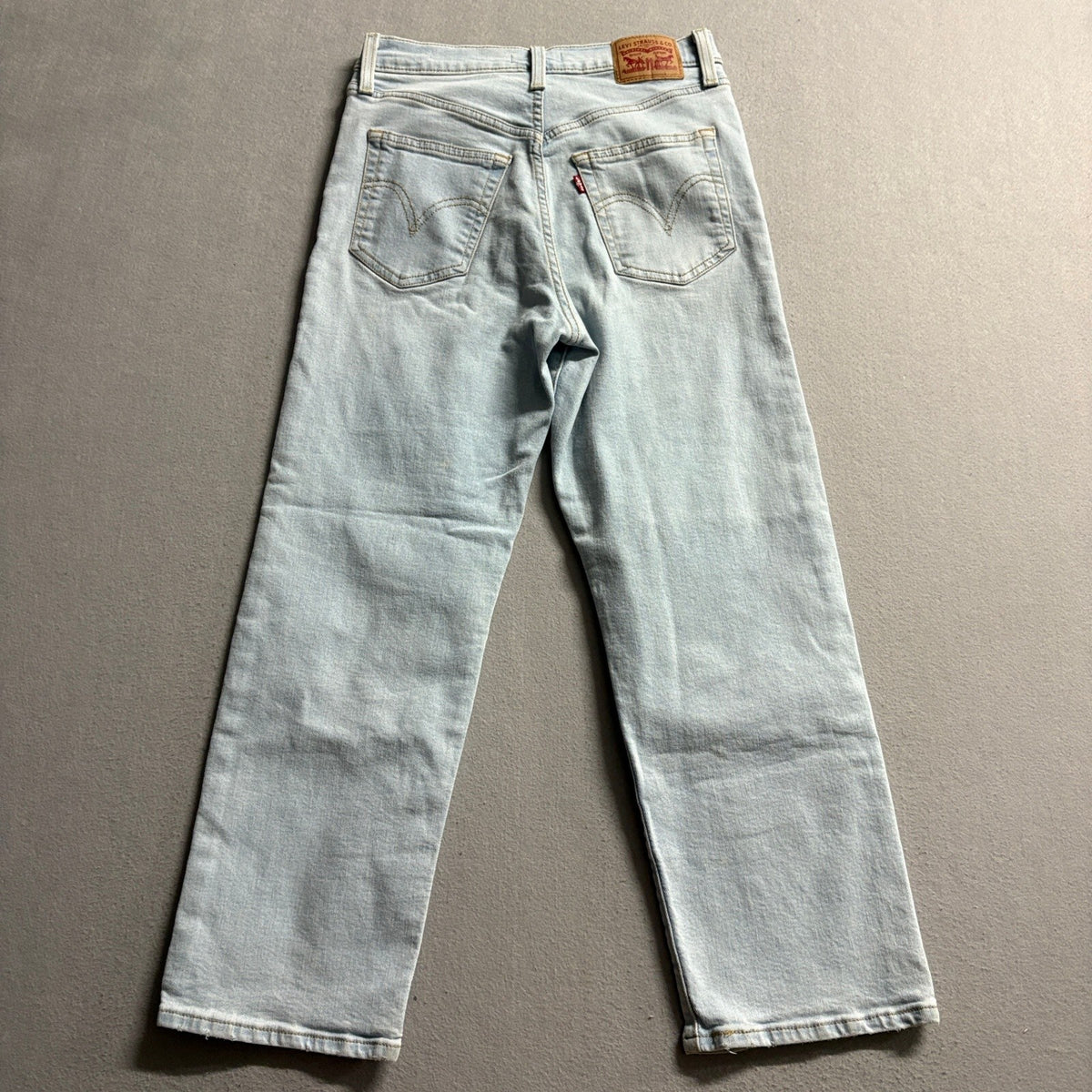 Levis Ribcage Straight Ankle Jeans Womens 27 Light Wash Denim High Rise Blue