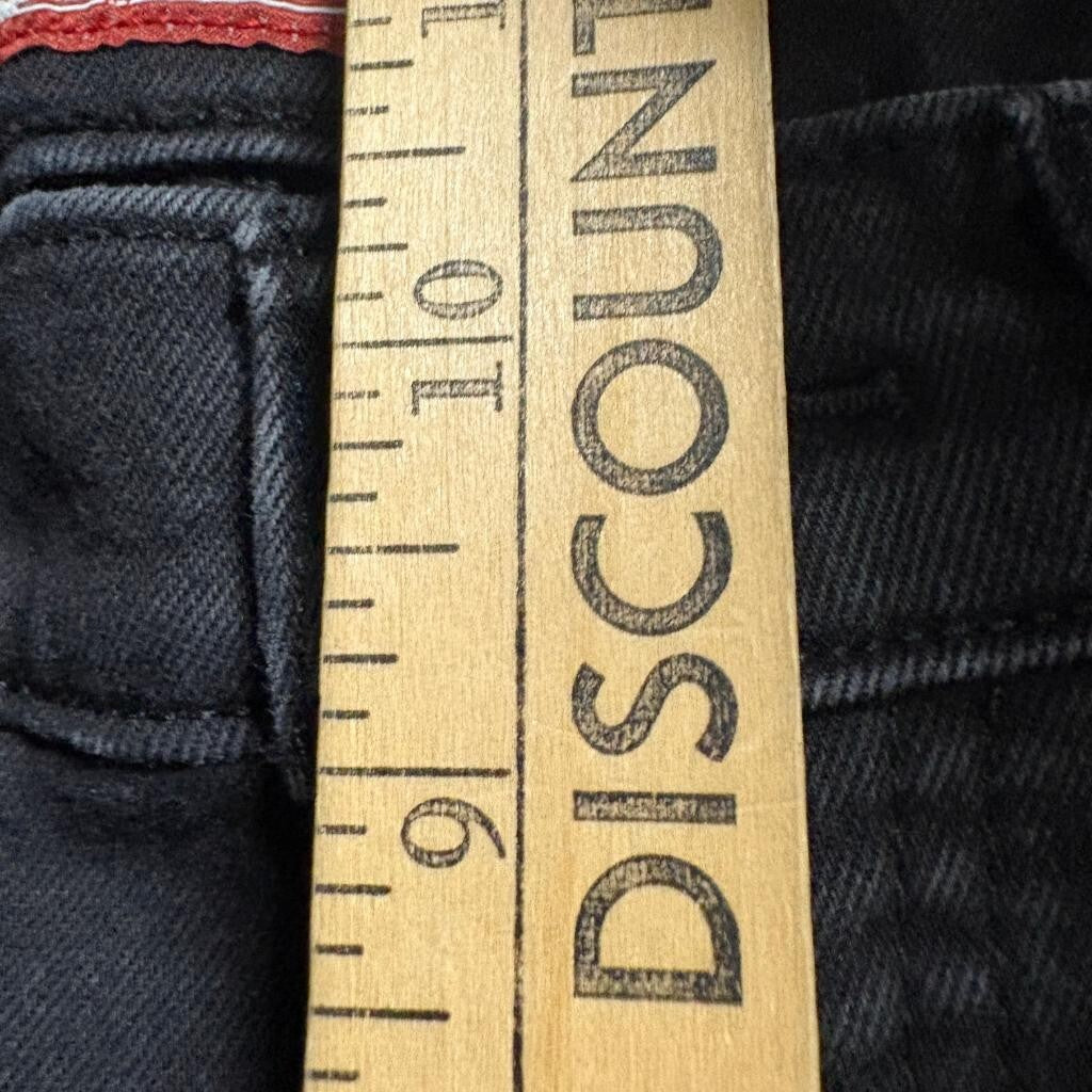 Lucky Brand Stevie High Rise Flare Jeans Womens 6/28R Black Studded Denim