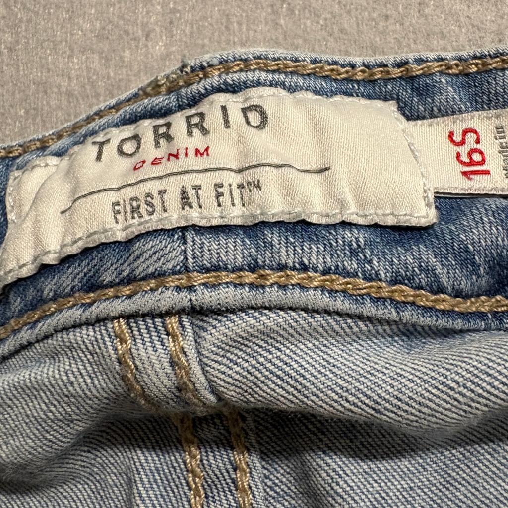 Torrid Slim Bootcut Jeans Womens 16S Blue Denim Stretch Plus Size 16 Short