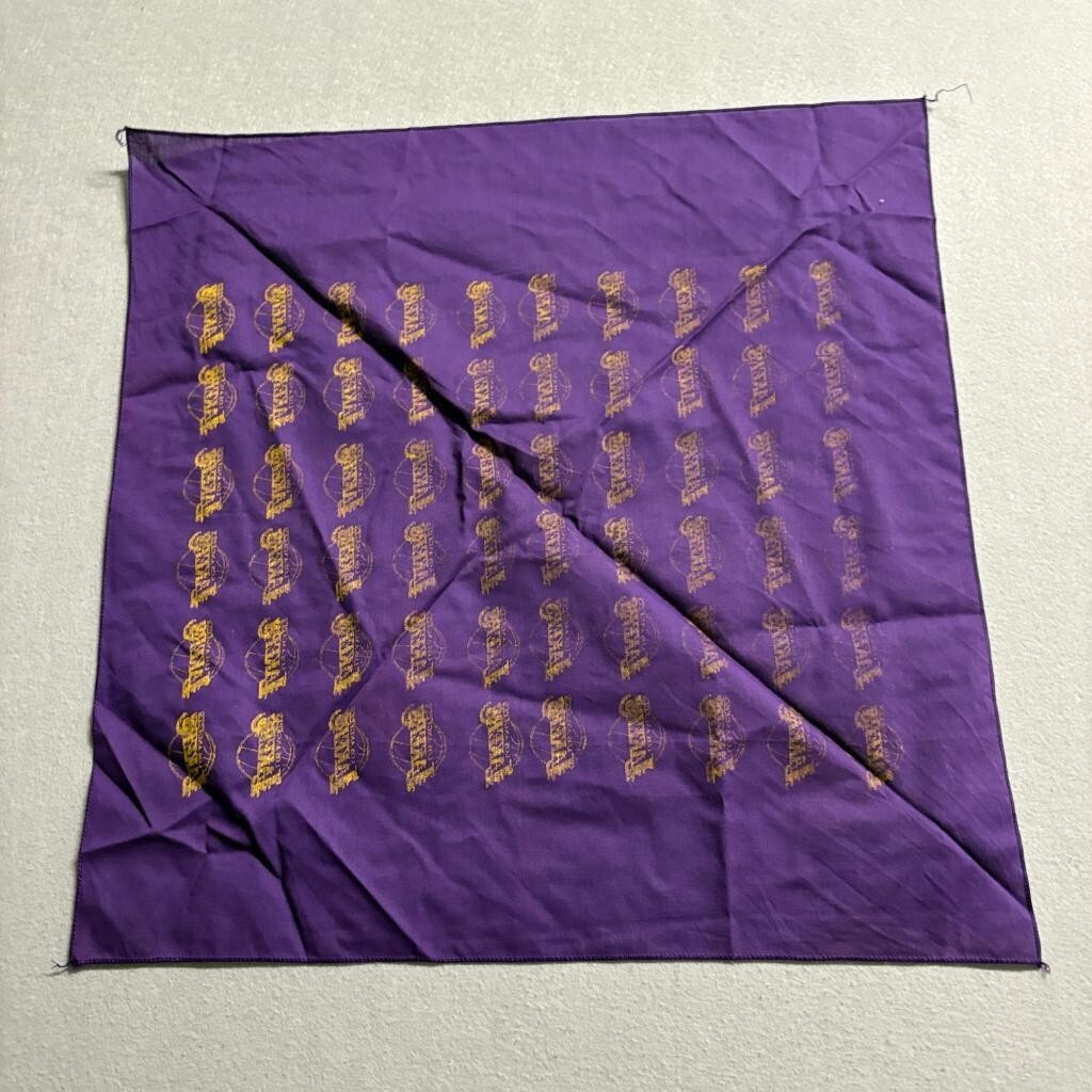 Los Angeles Lakers Vintage Bandana Purple Gold All Over Print Logo Hair Scarf