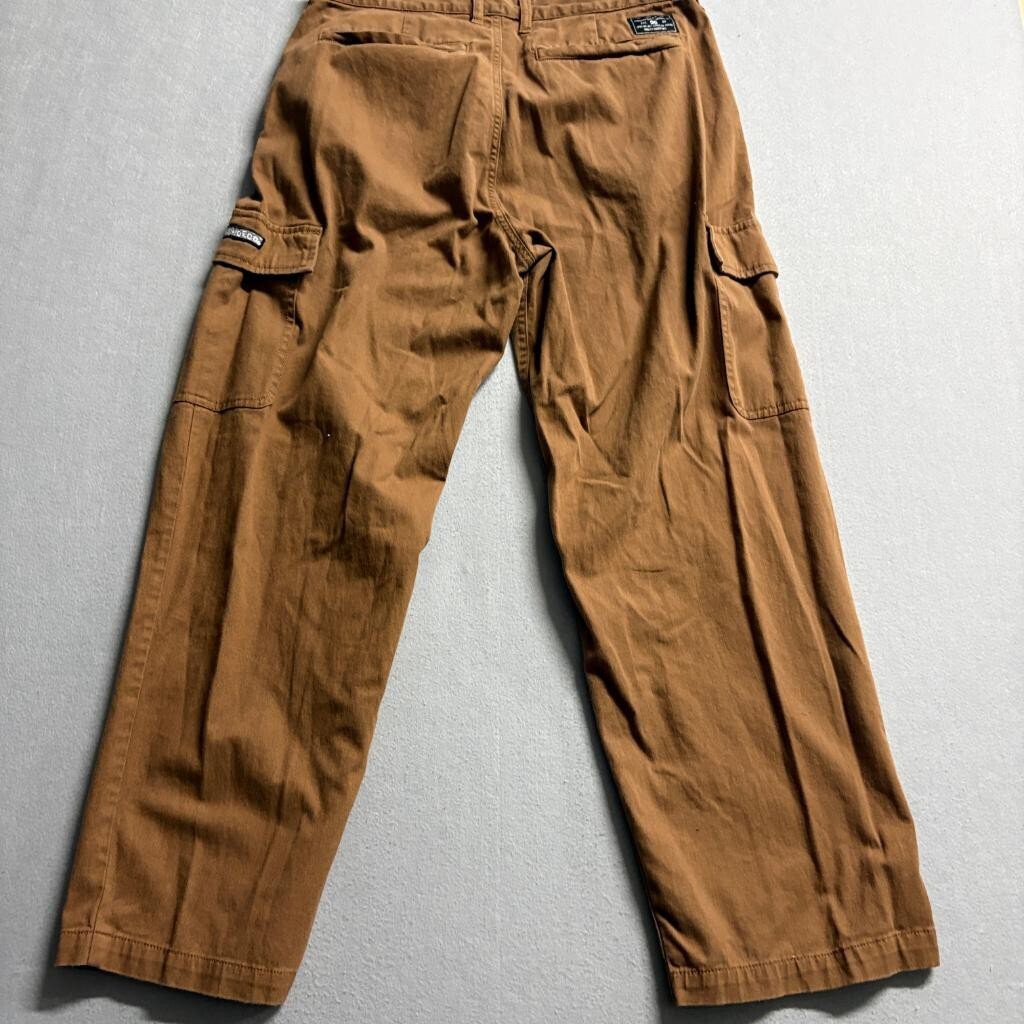DC Shoes Co Mens Baggy Fit Cargo Pants Brown Skateboarding Chino Size 32x27