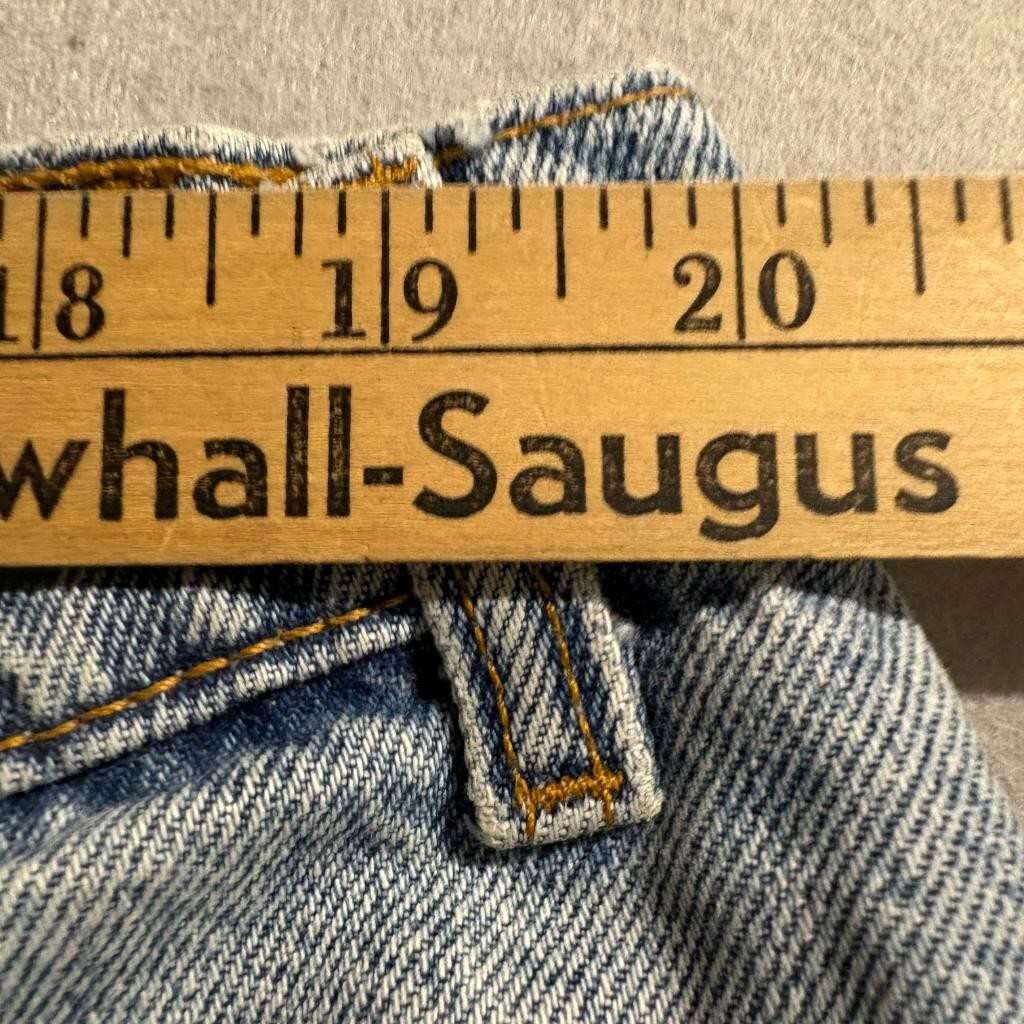 Vintage Levis 545 Orange Tab Jeans Mens 44x32 Made in USA Loose Fit Light Wash