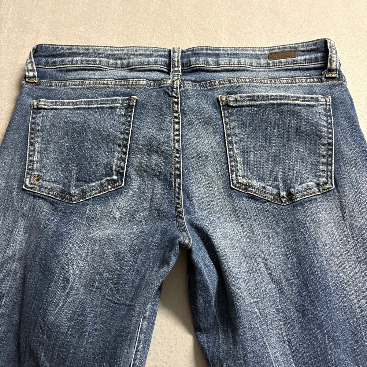 KUT from the Kloth Catherine Boyfriend Jeans Womens 12 Distressed Medium Wash
