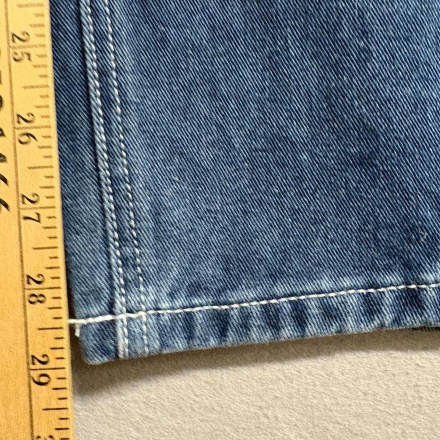 SHEIN Wide Leg Jeans Womens Size 27 Blue High Rise Seam Detail Denim Pants