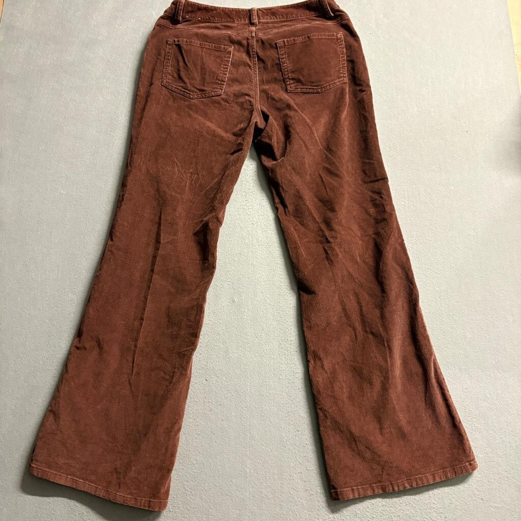 Bandolino Corduroy Pants Womens 6 Brown Stretch Bootcut Flare Cotton Blend