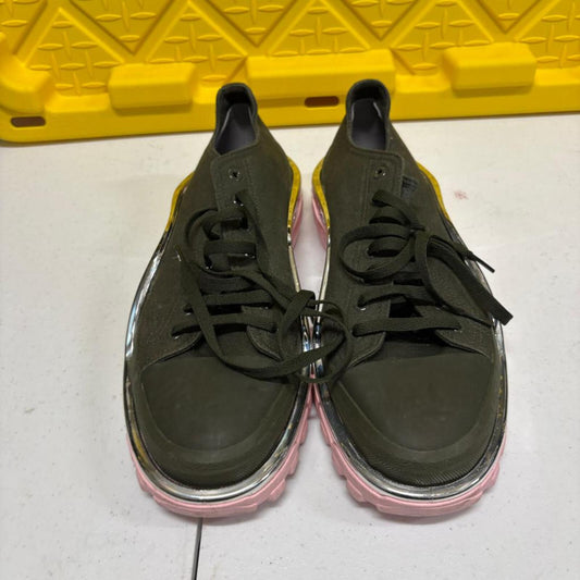 Adidas Raf Simons Detroit Runner Mens Size 11 Olive Green Pink Chrome F34244