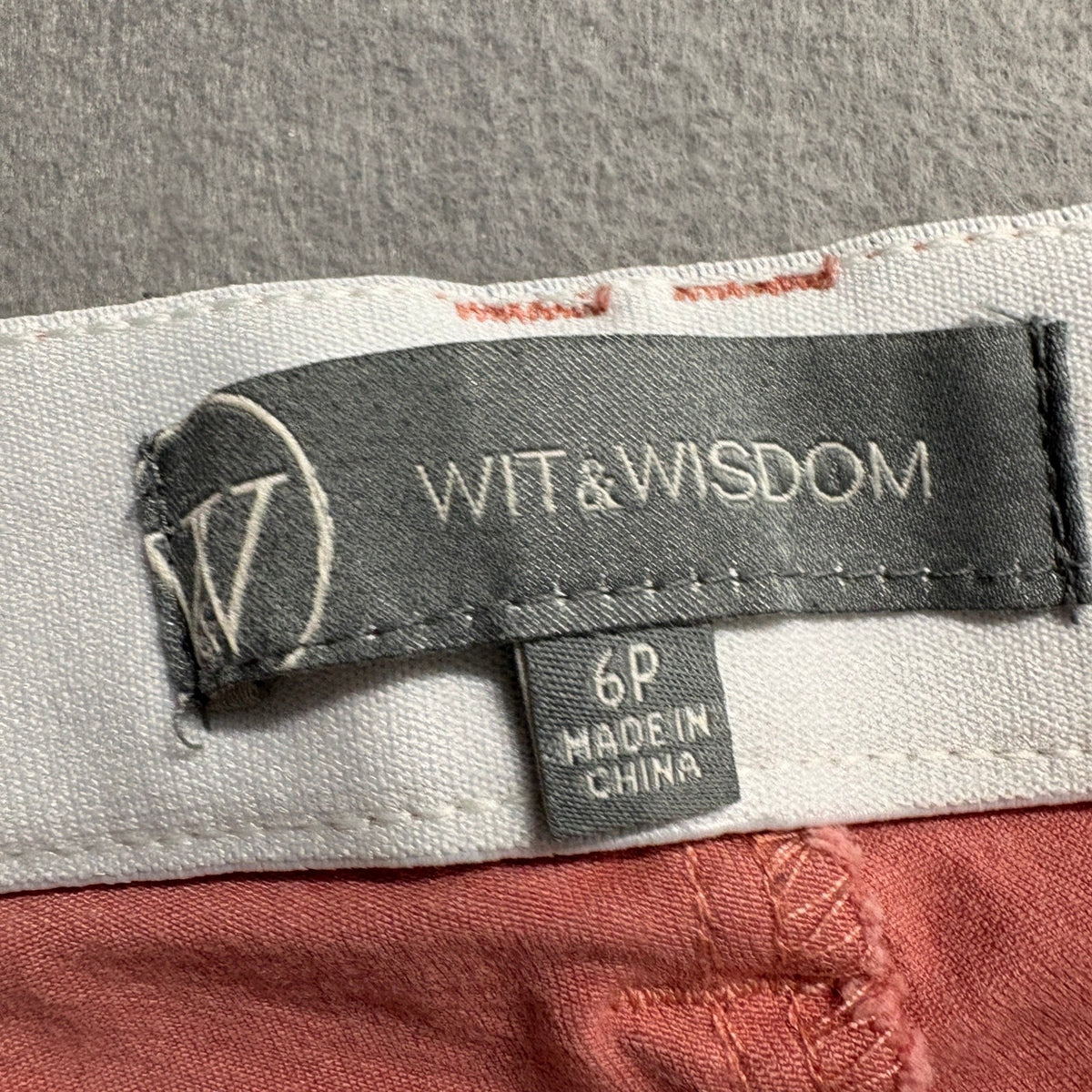 Wit & Wisdom Ab-solution Crop Skinny Jeans Womens 6P Pink Salmon Stretch Denim