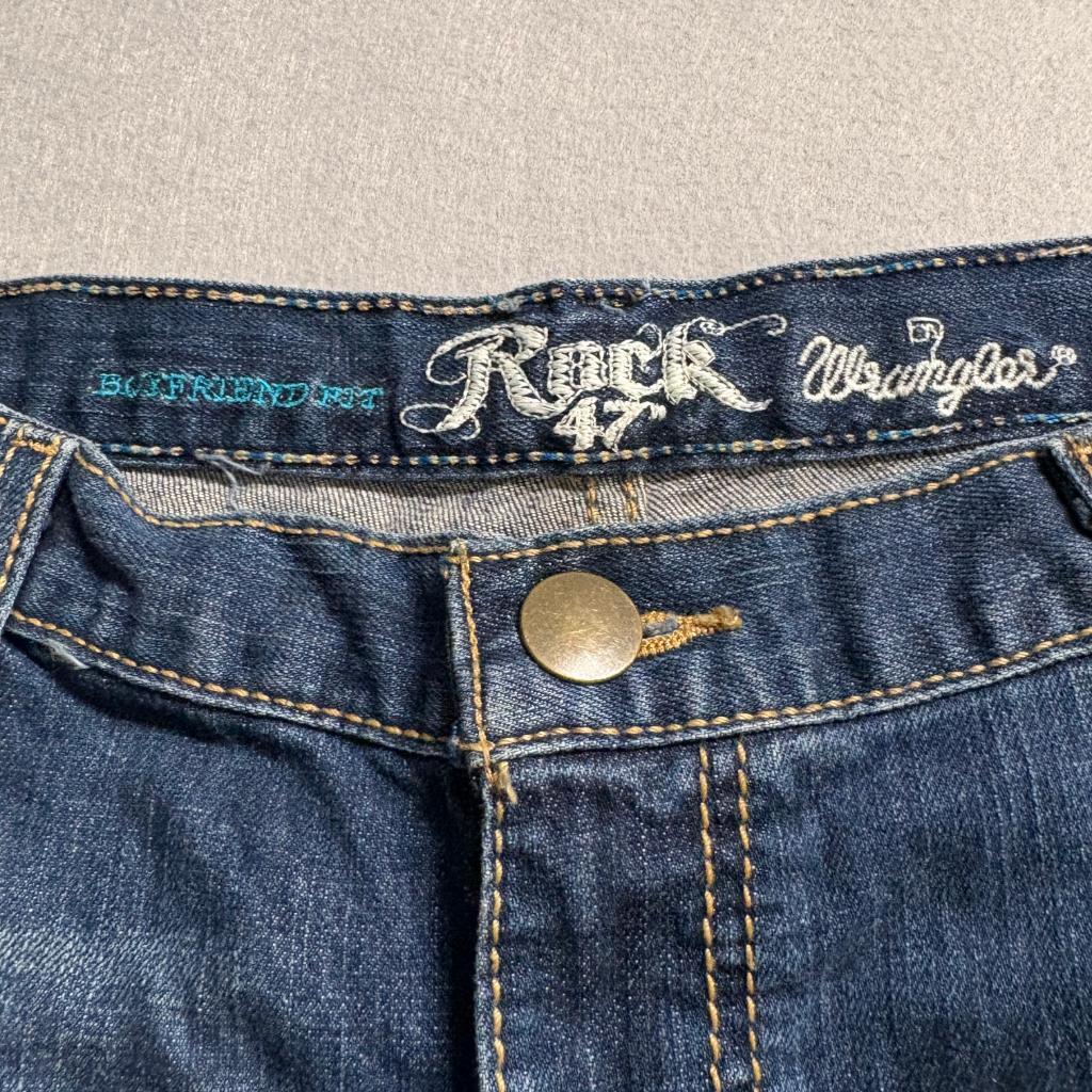 Wrangler Rock 47 Boyfriend Fit Jeans Mens 31x34 Blue Denim Stretch WBX30TB