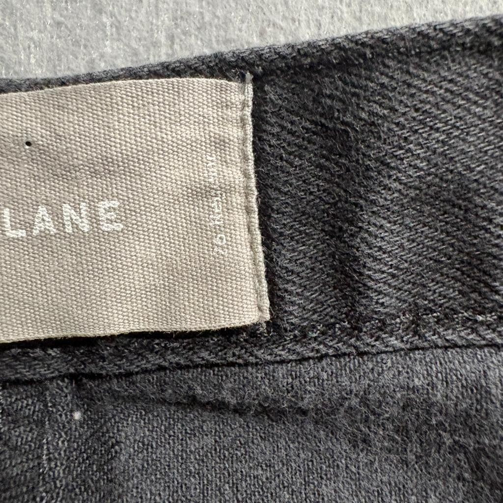 Everlane High Rise Skinny Jeans Womens 26 Black Denim Raw Hem Stretch