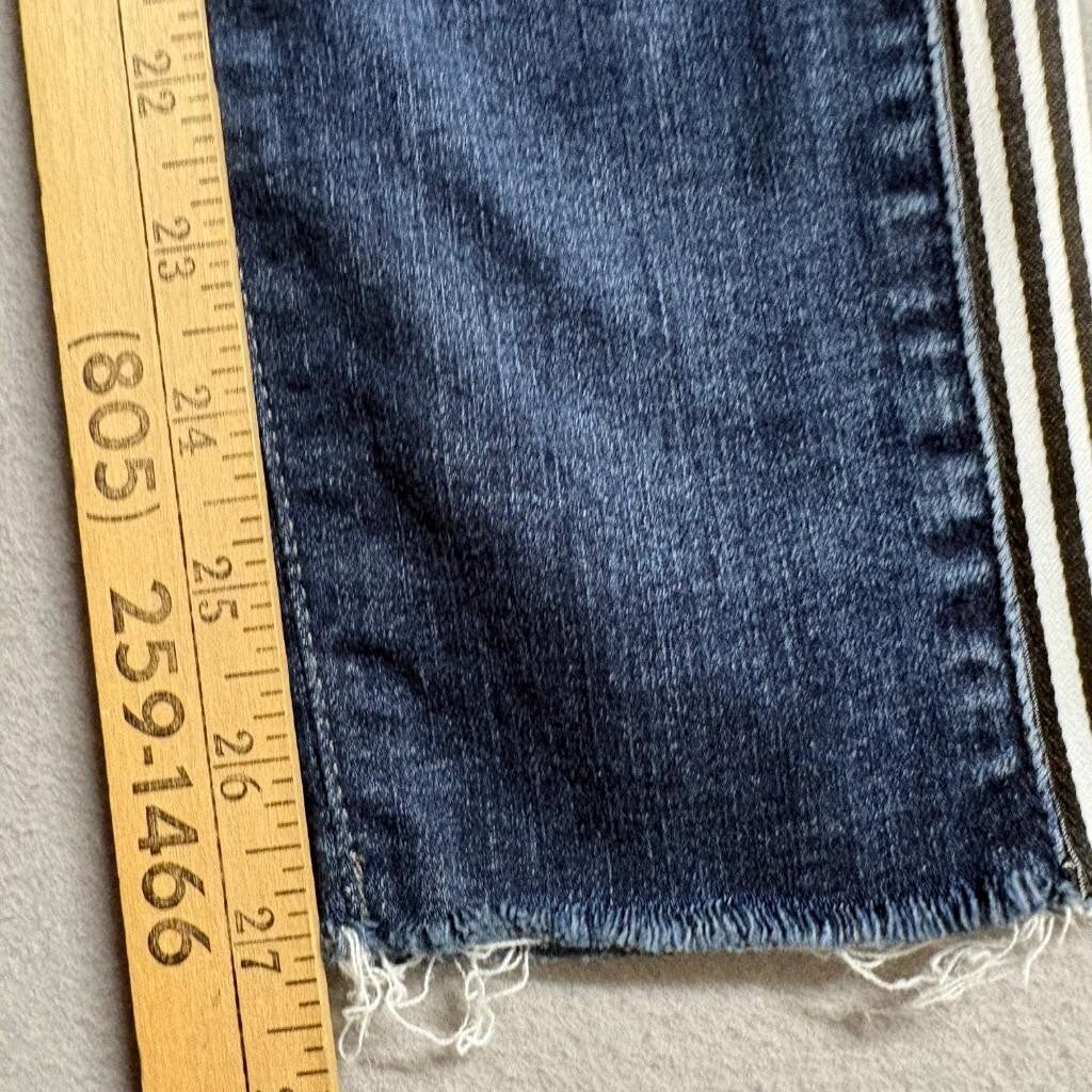 Joe's Jeans Womens Size 29 Blue Denim Side Stripe Raw Hem Skinny Jeans