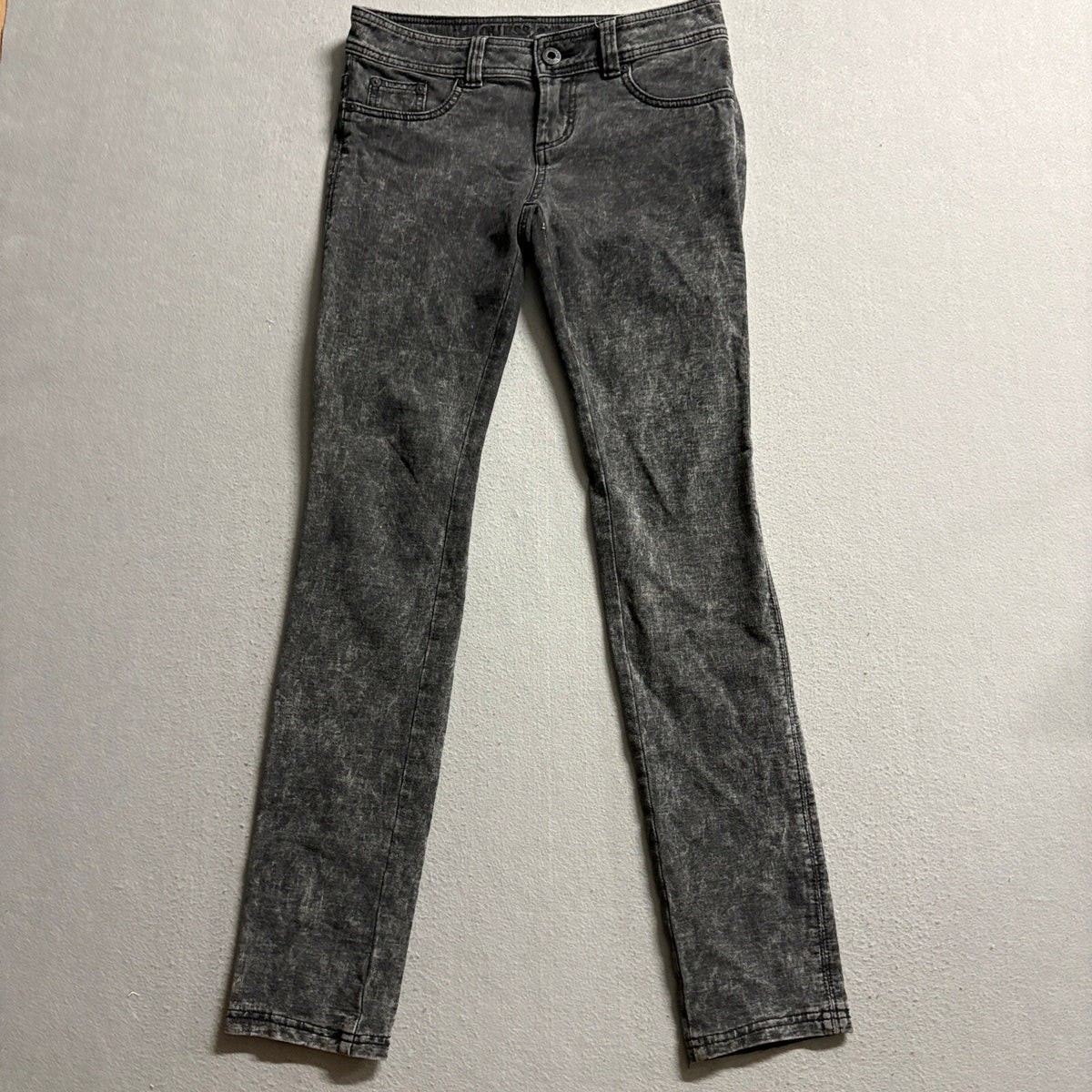 GUESS Jeans Womens Size 28 Gray Acid Wash Skinny Denim Pants Stretch