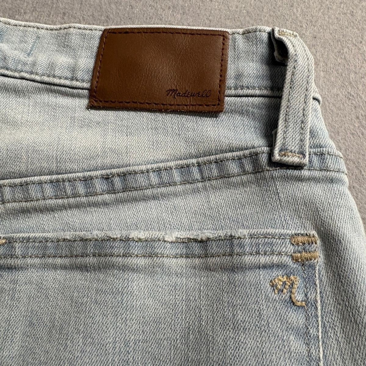 Madewell 9 Inch Mid Rise Skinny Crop Jeans Womens 25T Light Wash Denim Stretch