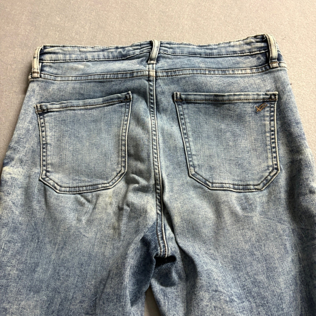 William Rast Highrise Crop Jeans Womens 29 Blue Acid Wash Distressed Frayed Hem