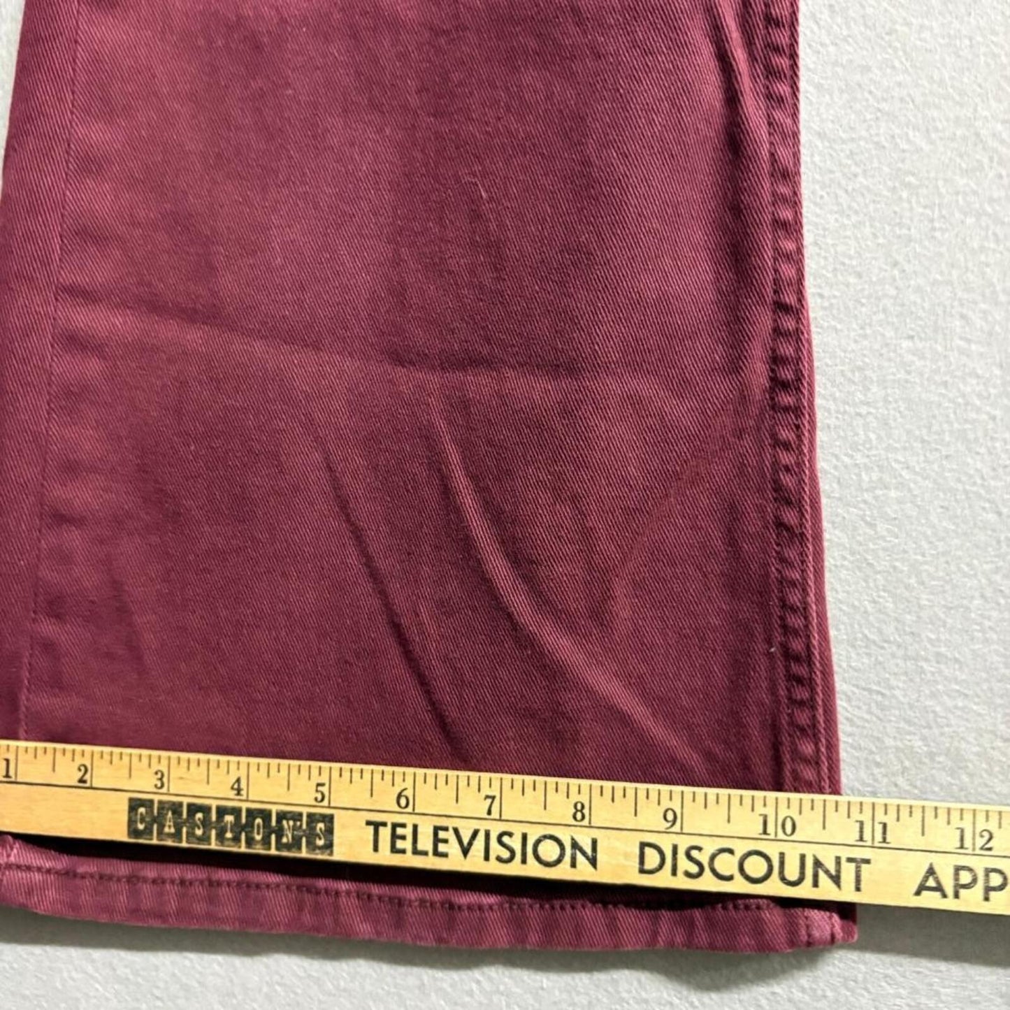 H&M Divided Women's Burgundy Flare Jeans Size 12 High Rise Stretch Maroon Denim