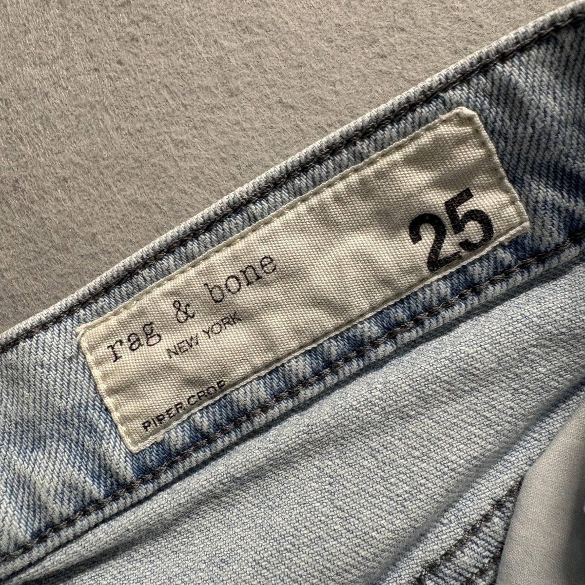 Rag & Bone Piper Crop Straight Leg Jeans Womens Size 25 Hatfield Light Wash