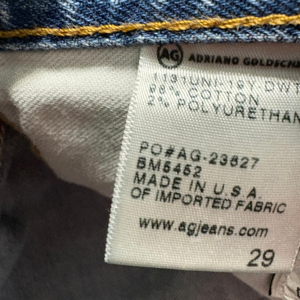 AG Adriano Goldschmied The Matchbox Slim Straight Jeans Mens 29x30 Blue Denim