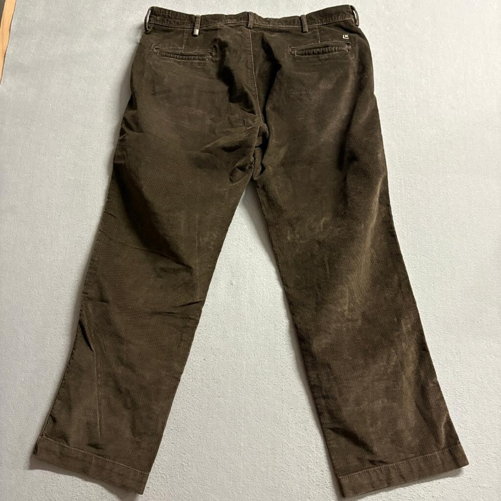 Live Your Own Way Corduroy Pants Mens 36x30 Brown Repreve Stretch Chino Flat