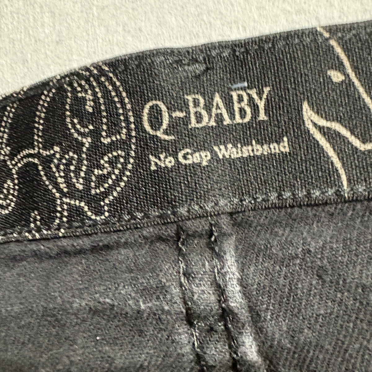 Wrangler Q-Baby Ultimate Riding Jeans Womens 7/8x36 Black No Gap Waistband
