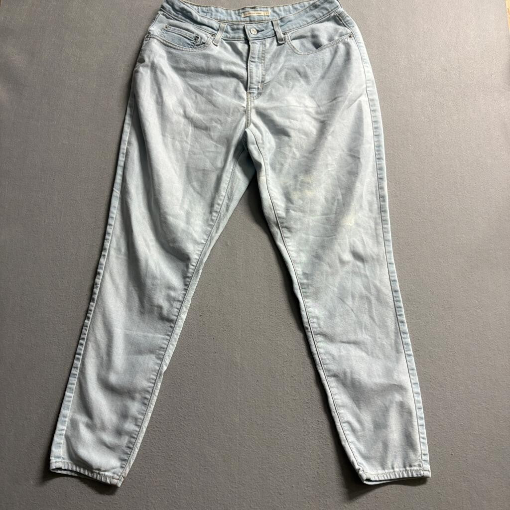 Levis 721 High Rise Skinny Jeans Womens 31 Light Wash Denim Stretch Blue