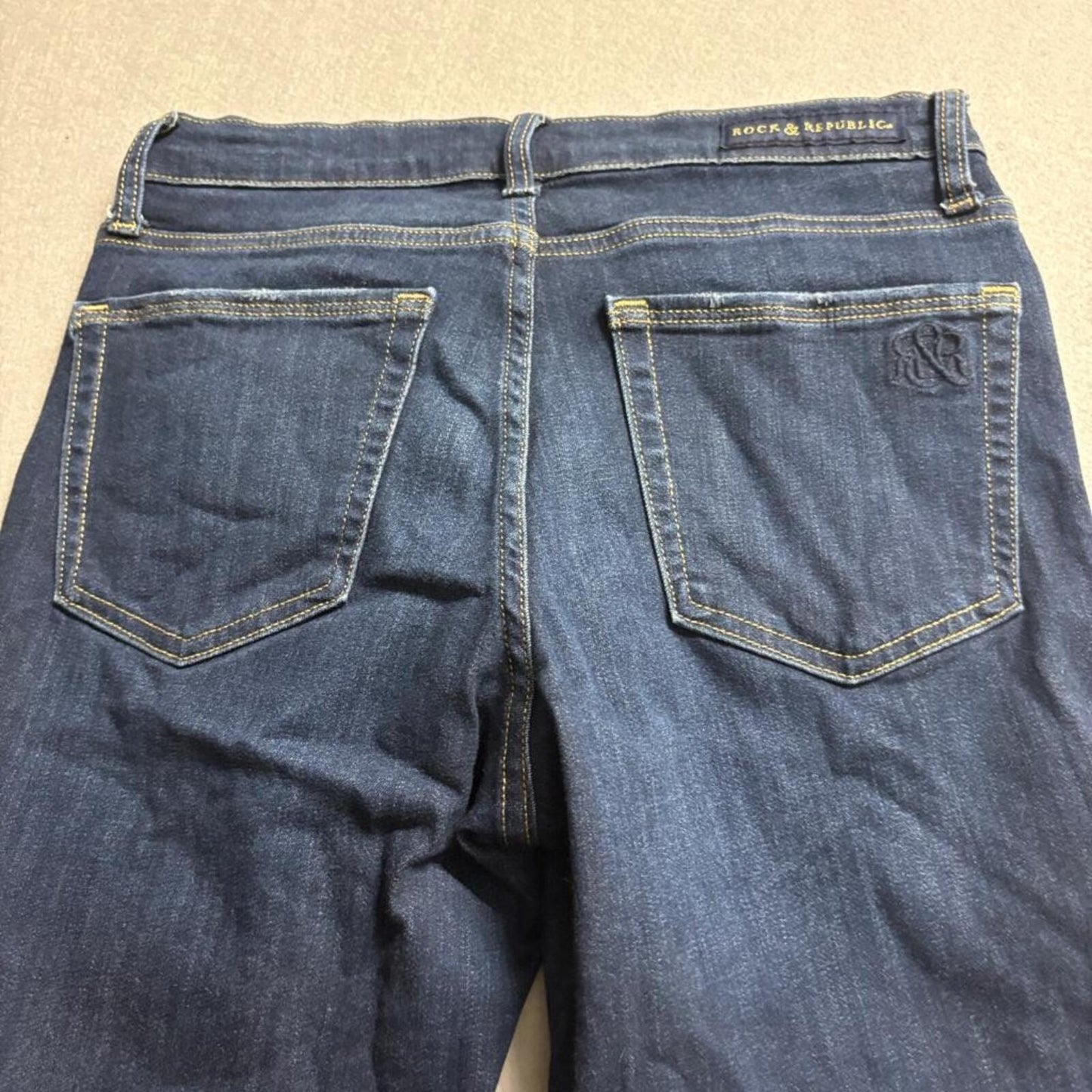 Rock and Republic Berlin Skinny Jeans Womens 6M Blue Denim Rx Stretch