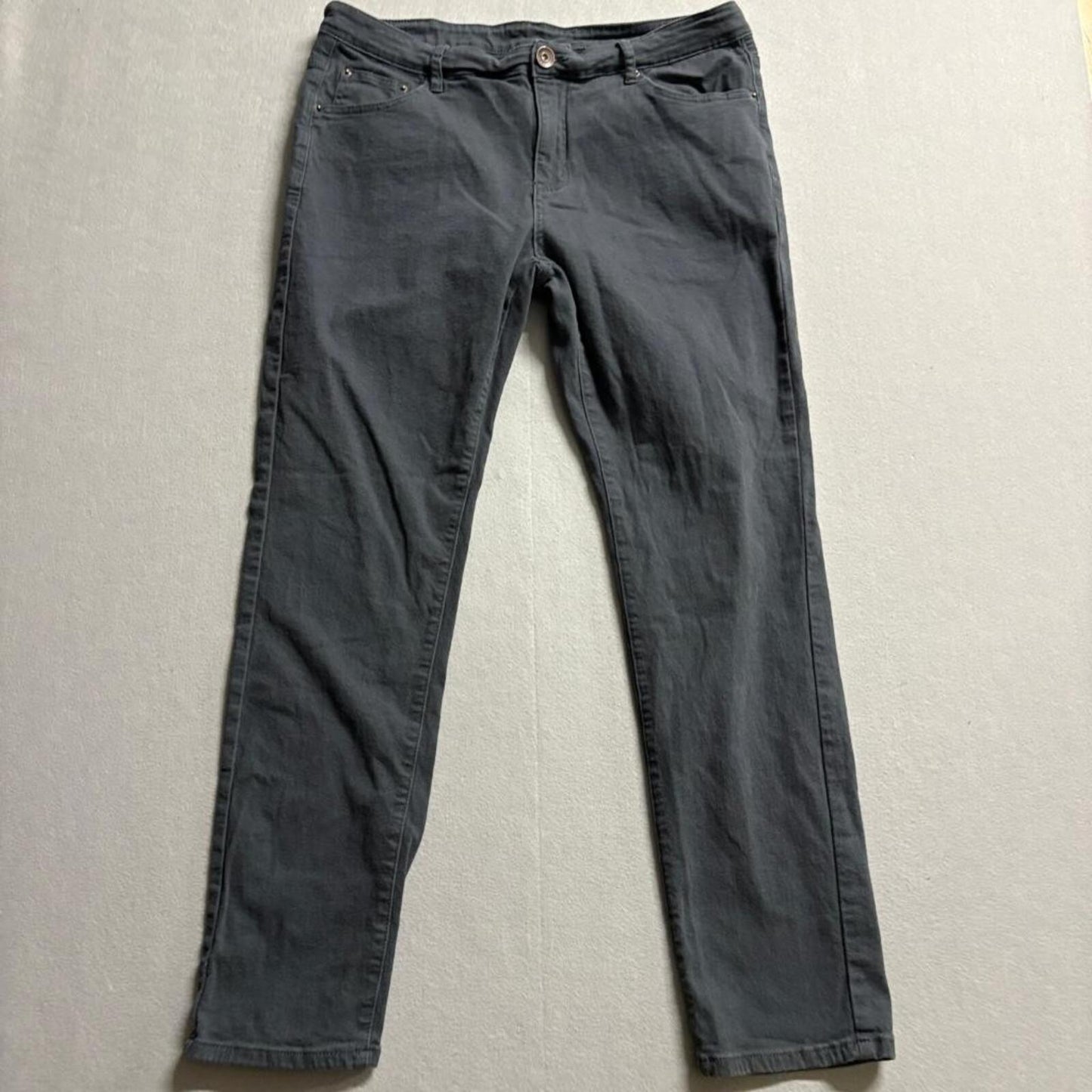 Wulful Mens Size 38 Gray Denim Jeans Straight Leg Casual Pants